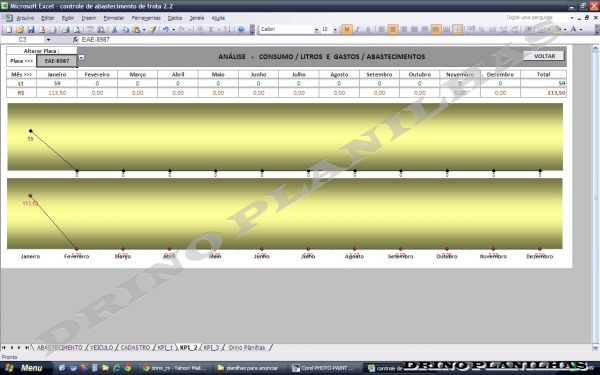 Planilha Controle de Abastecimento de Frota